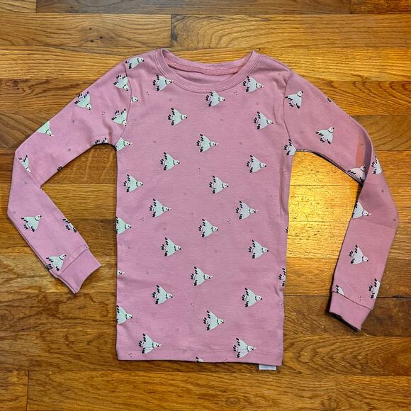 Petit Lemi Kids Girls 6x Bird Animal Print Long Sleeve Crewneck asleep Shirt Top - Picture 1 of 8